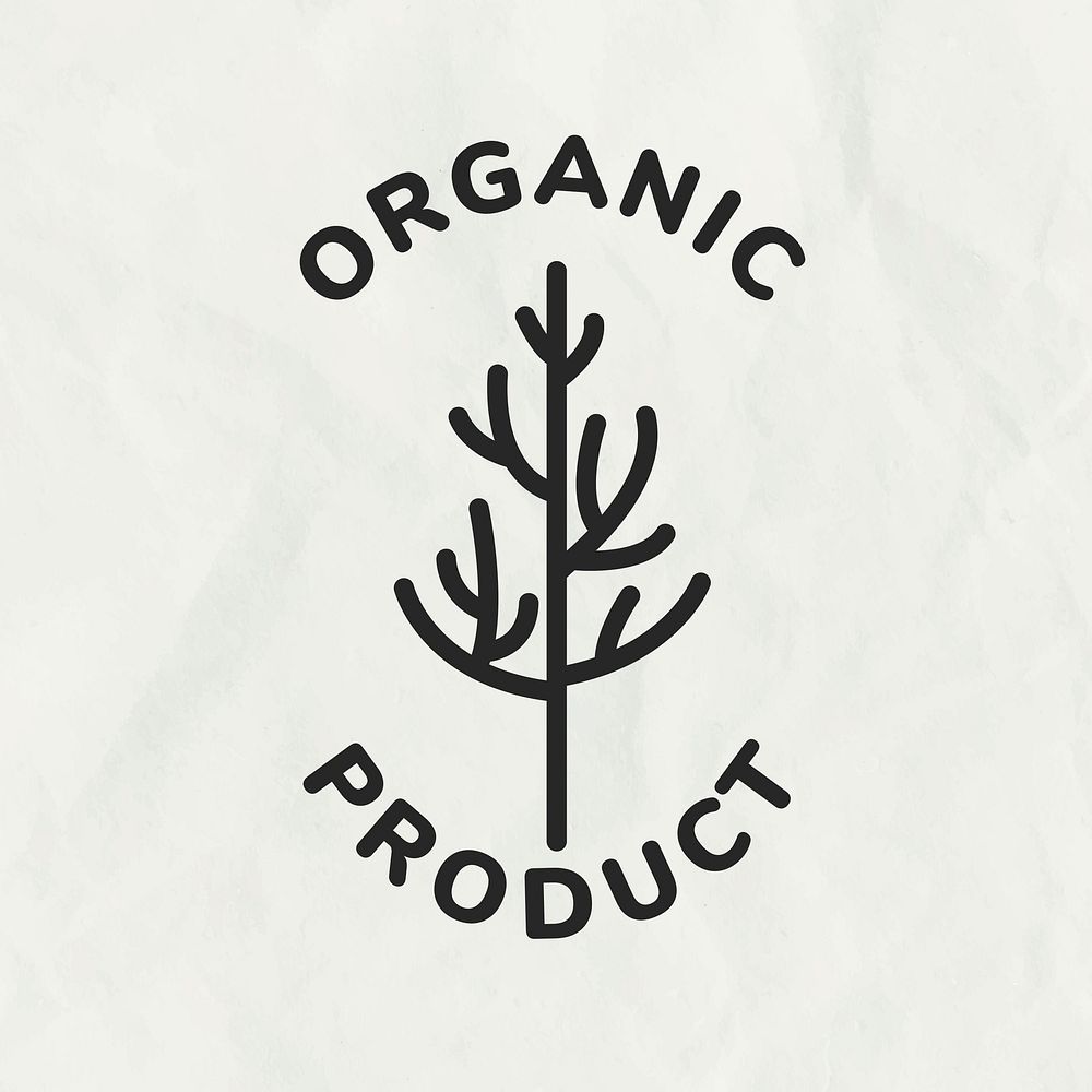 Organic product line art logo