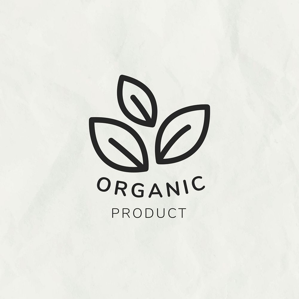 Organic product line art logo badge