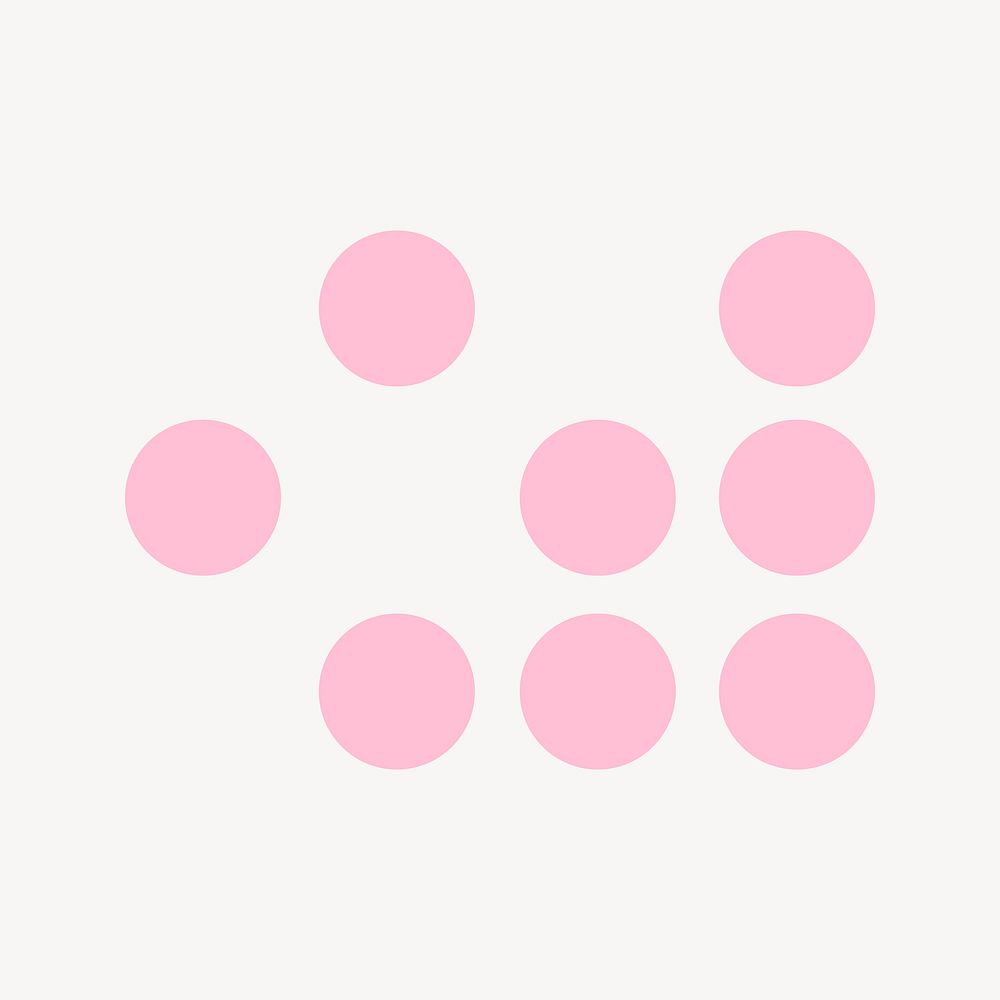 Pink dots collage element, geometric shape design vector