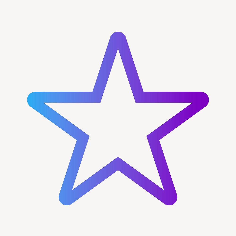 Star web holographic icon for scores and favorites
