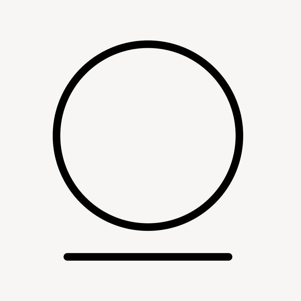Circle geometric shape icon in simple style