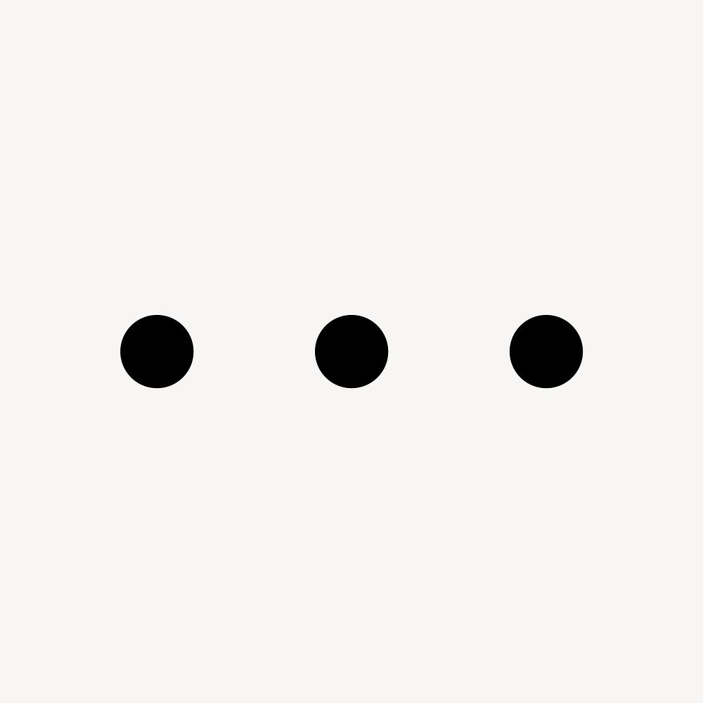 3 Dots loading web icon vector in flat style