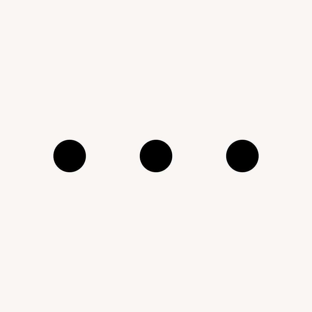 3 Dots loading web icon in flat style