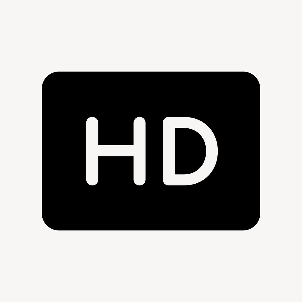 HD icon high definition  for web UI in solid style