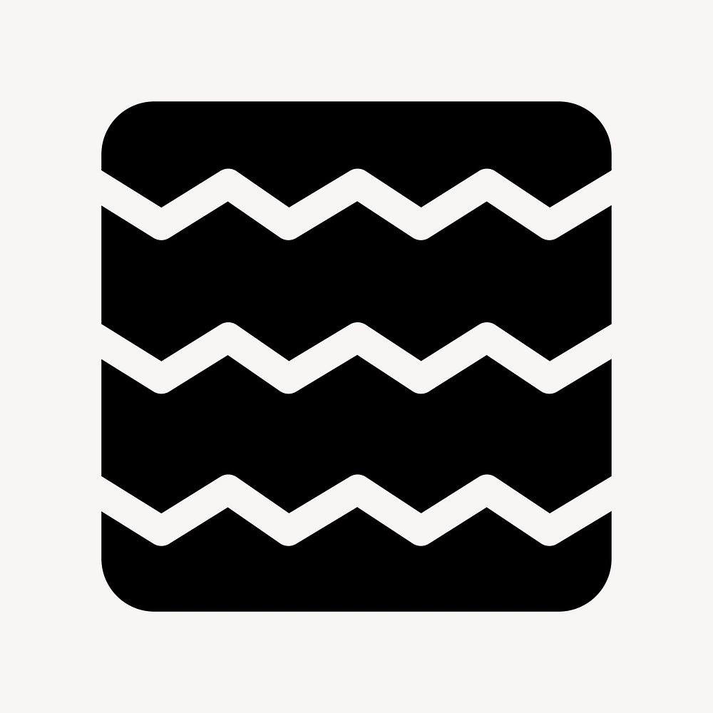 Zigzag line icon in solid style