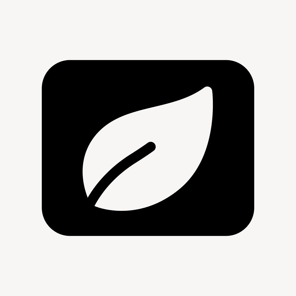 Leaf environment icon in flat style