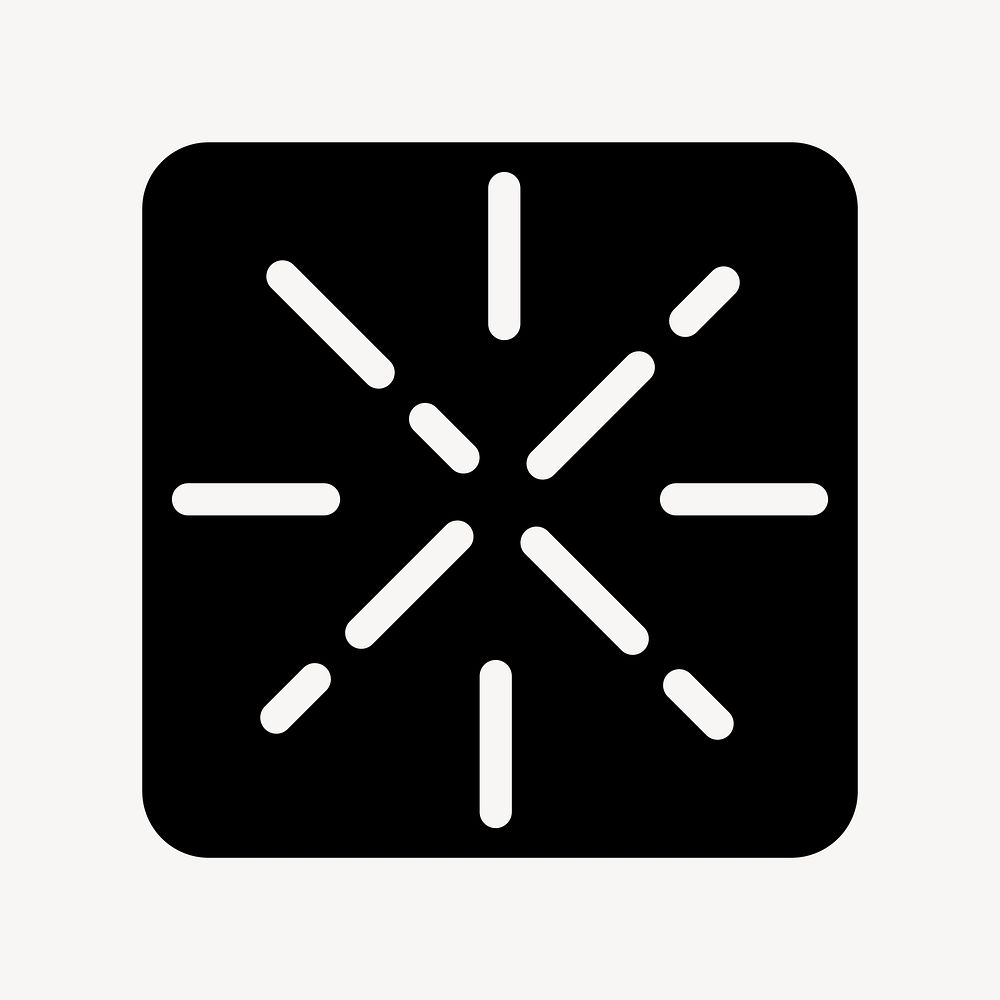 Burst web UI icon in flat style
