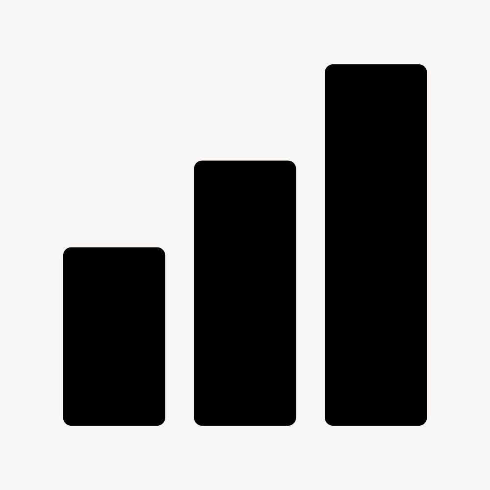 Bar chart business icon in flat style