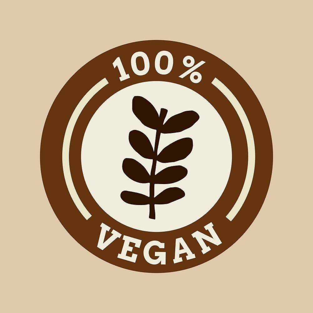 100% vegan label for food marketing campaign