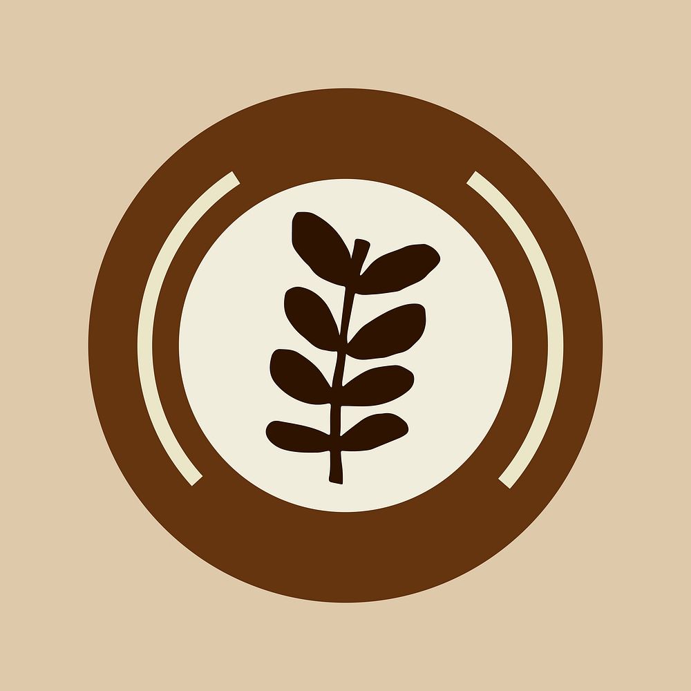 Leaf vegan badge logo for food business campaign