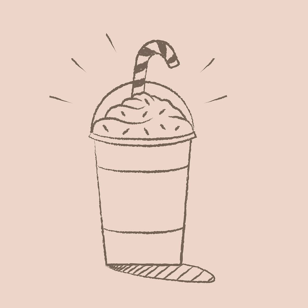 Frappuccino cafe takeaway illustration doodle