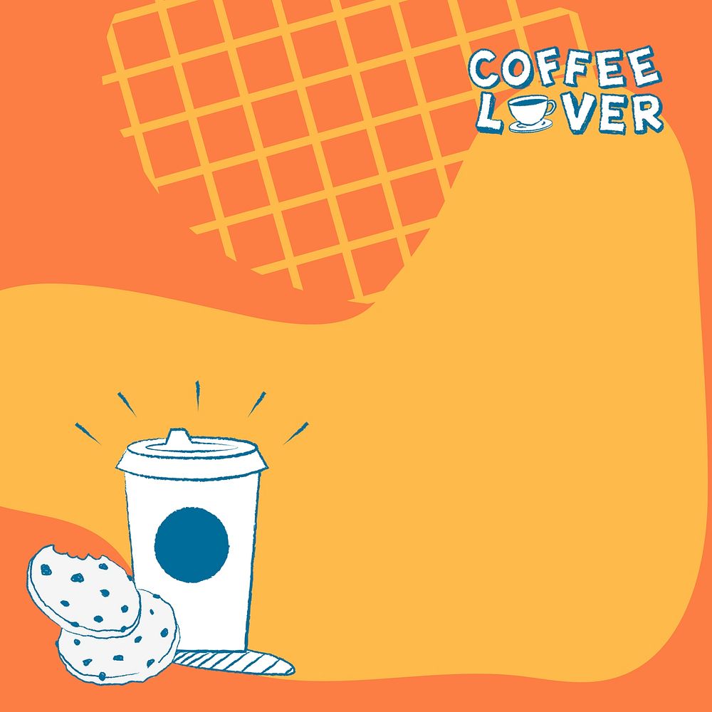 Coffee lover frame, Instagram post background