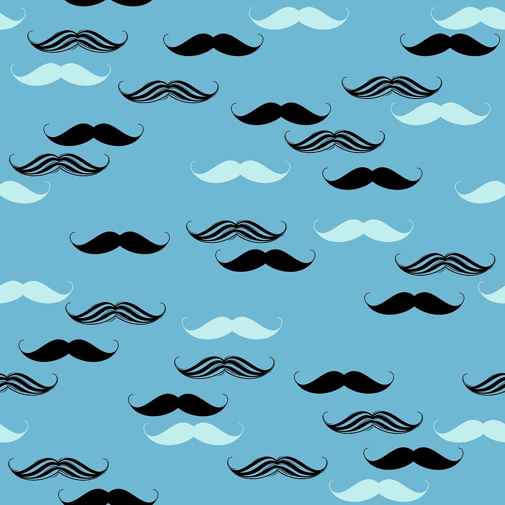 Moustache seamless pattern background design