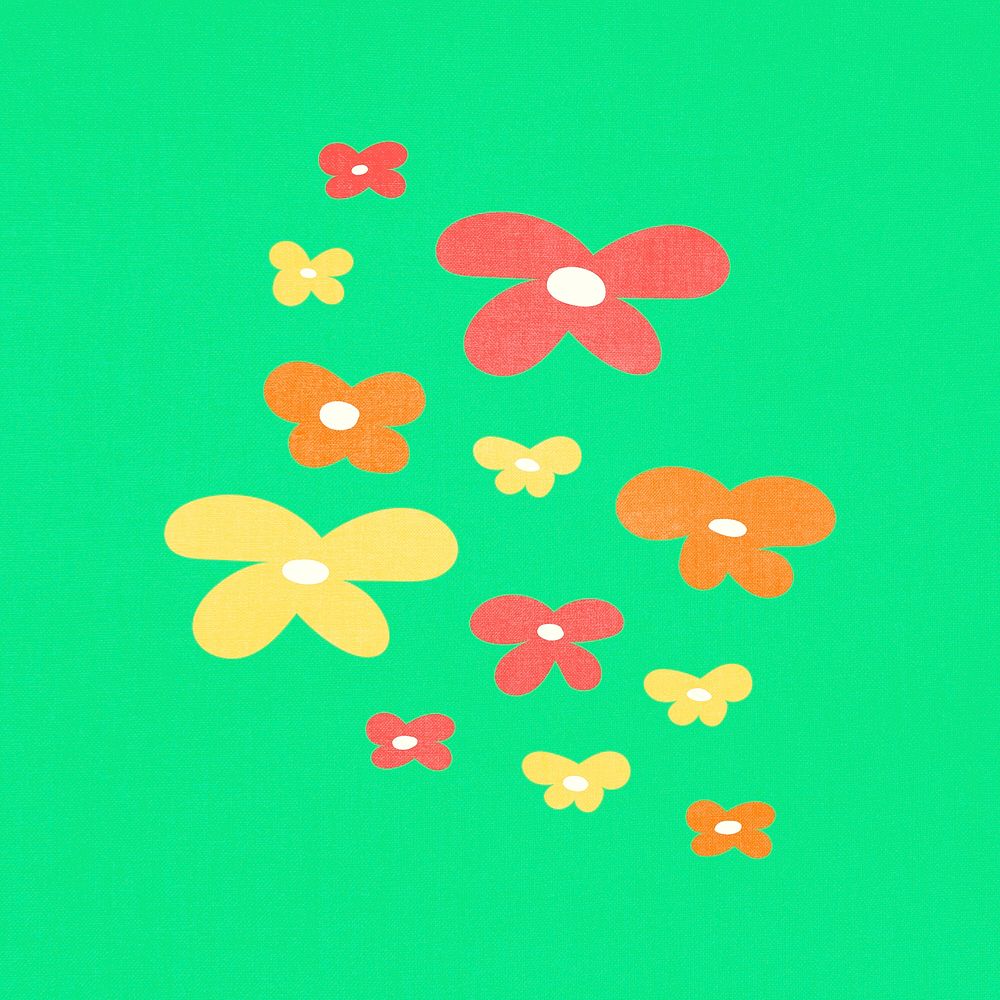 Colorful flower, flat design spring illustration