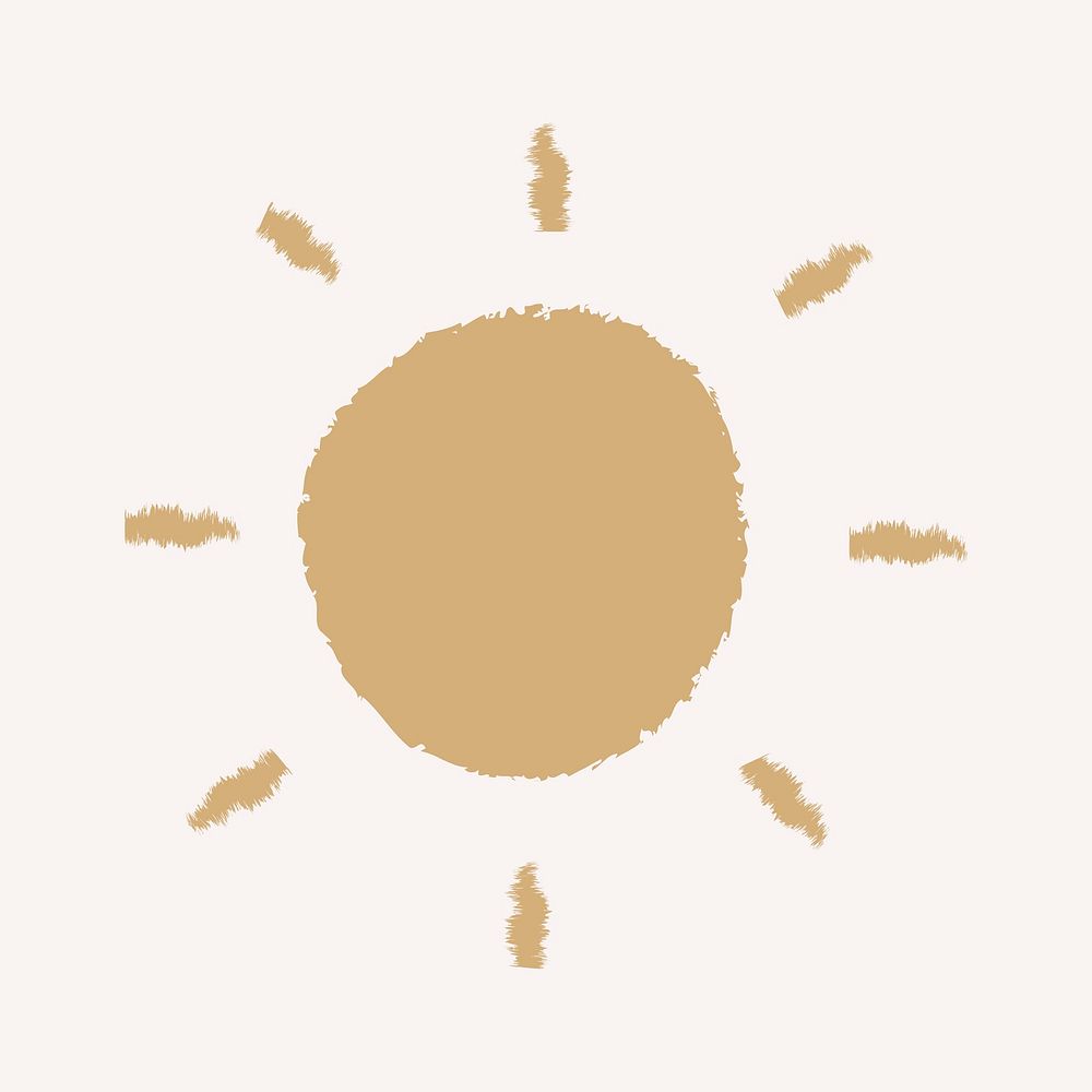 Cute sun in doodle style