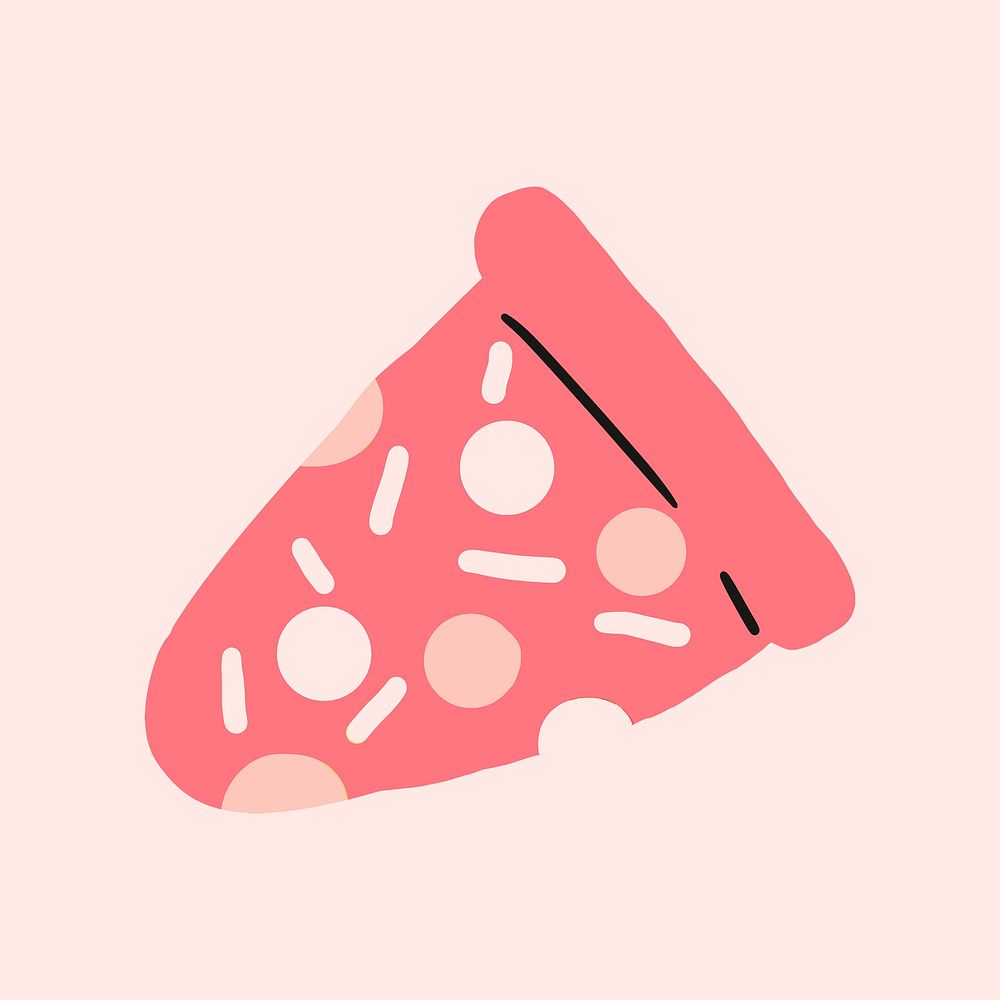 Pink pizza illustration