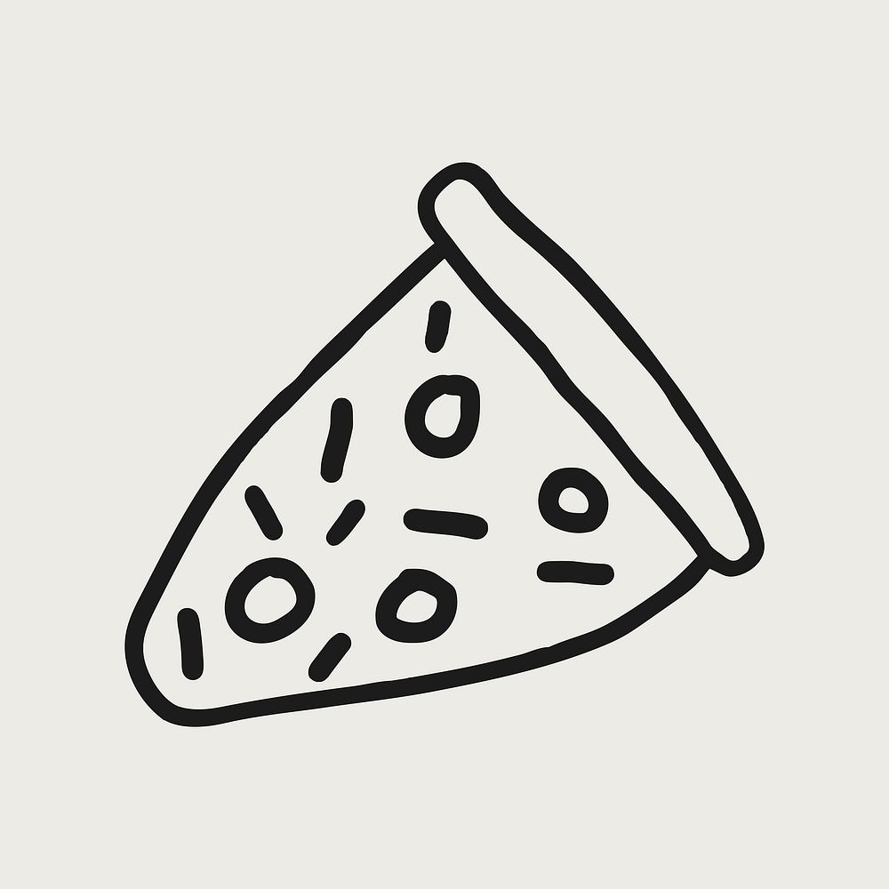 Line art pizza illustration