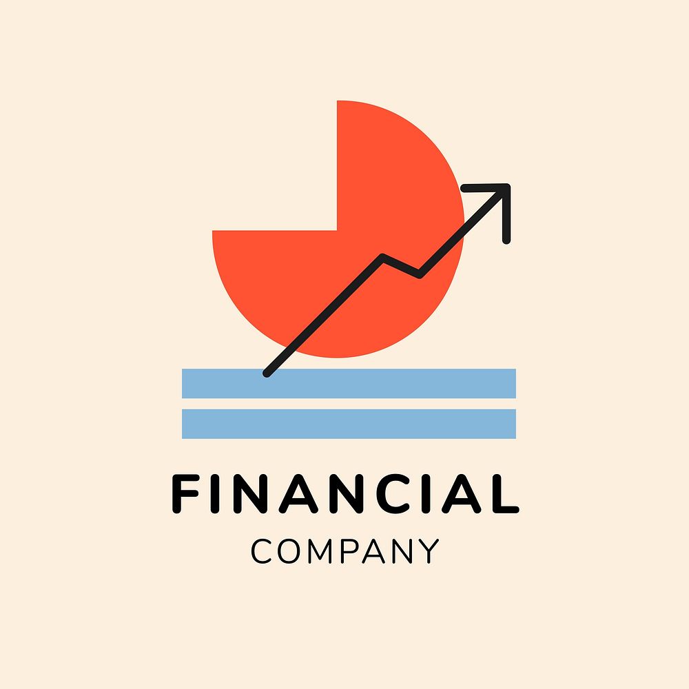 Financial logo, business template for branding design