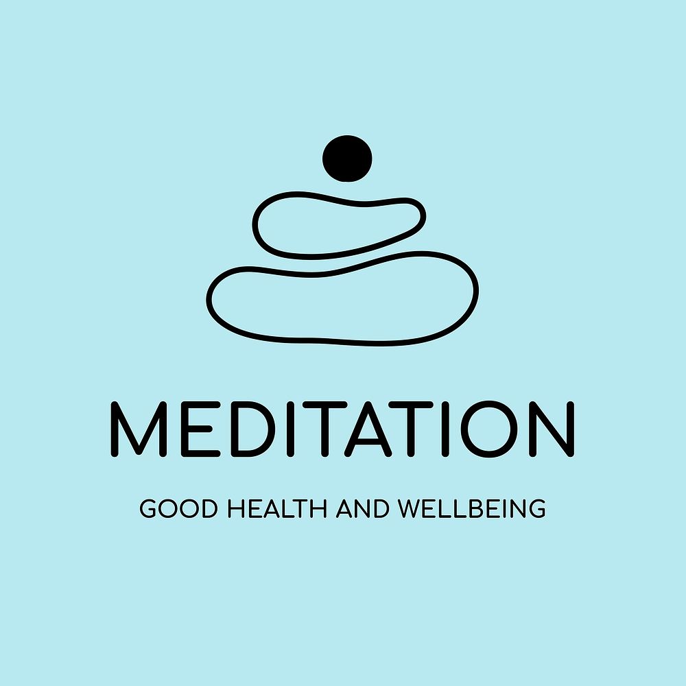 Spa logo, business branding design, meditation text