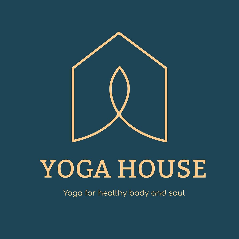 Yoga studio logo, business branding design