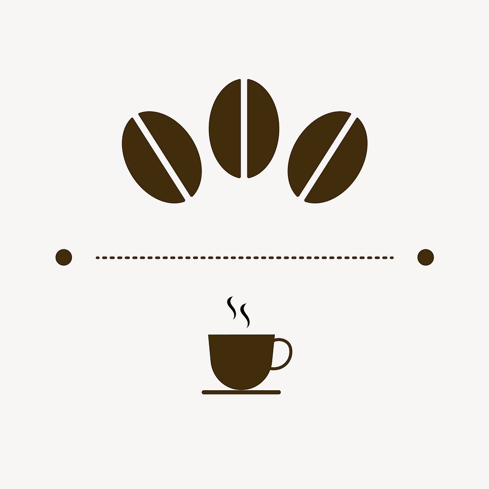Coffee logo, food icon flat design illustration, coffee cup