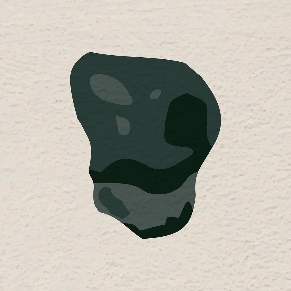 Gray abstract stone shape