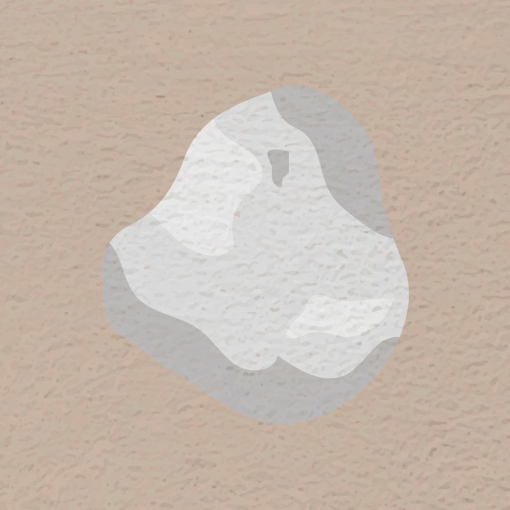 Gray abstract stone shape
