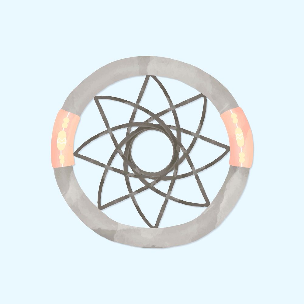 Dream catcher ring pastel vector