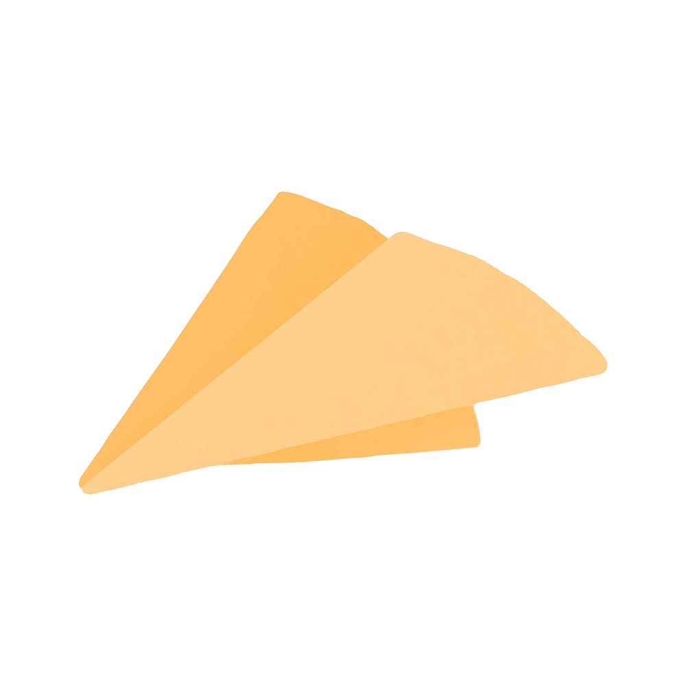 Yellow origami paper plane social ads template