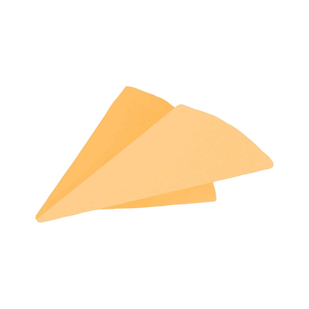 Yellow origami paper plane social ads template illustration
