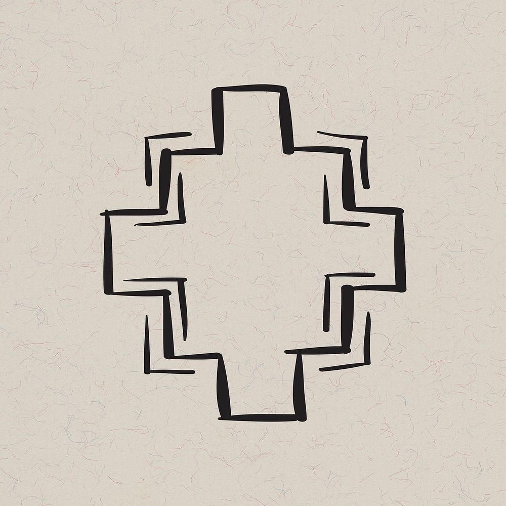 Doodle bohemian symbol illustration
