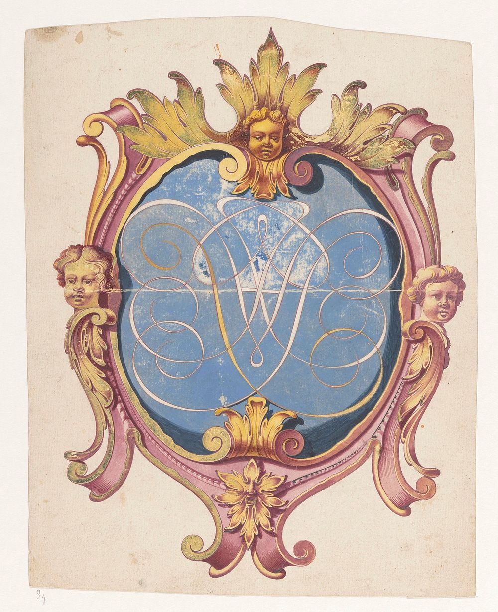 Coat of arms (ca. 1787-1808) by Jan Brandes. Original from the Rijksmuseum. 