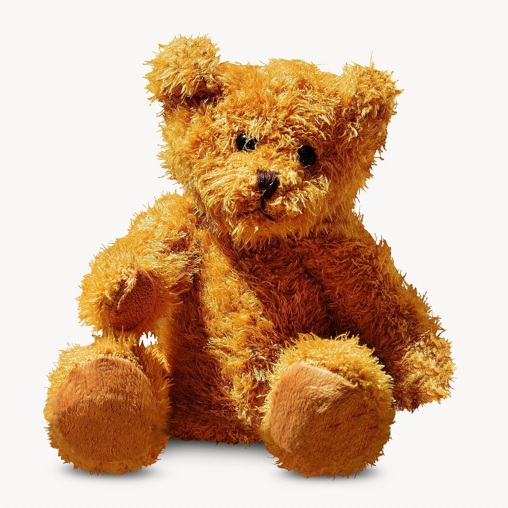 Brown teddy bear, off white design
