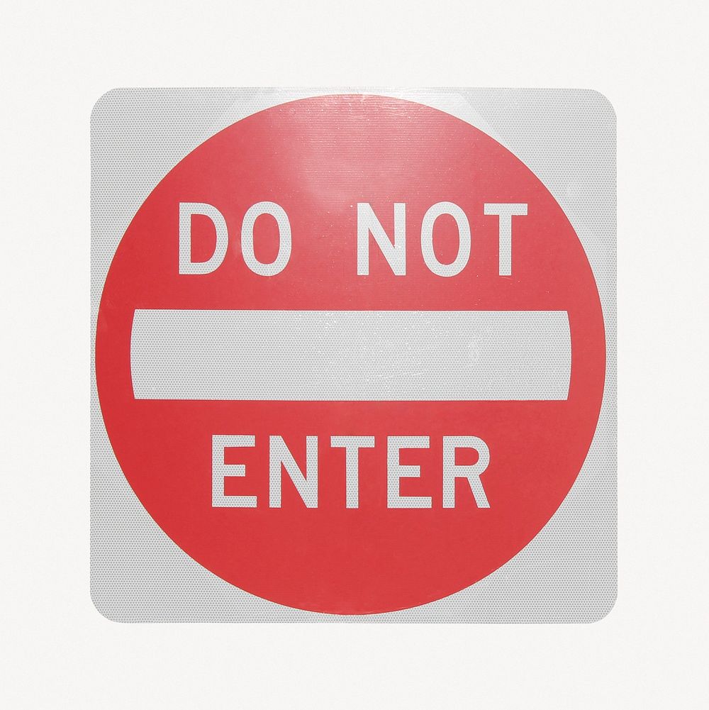 Do not enter sign collage element psd