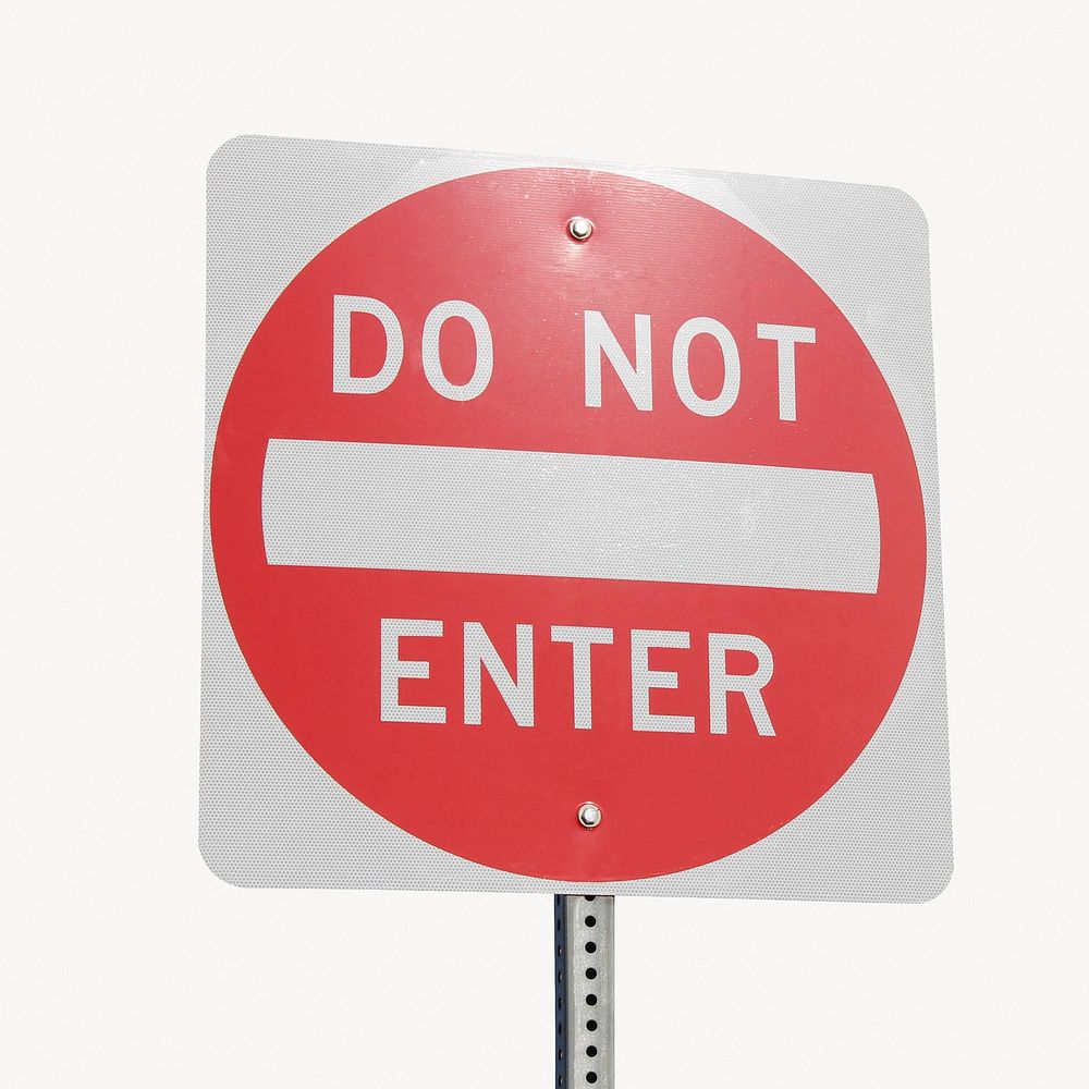 Do not enter sign, off white design