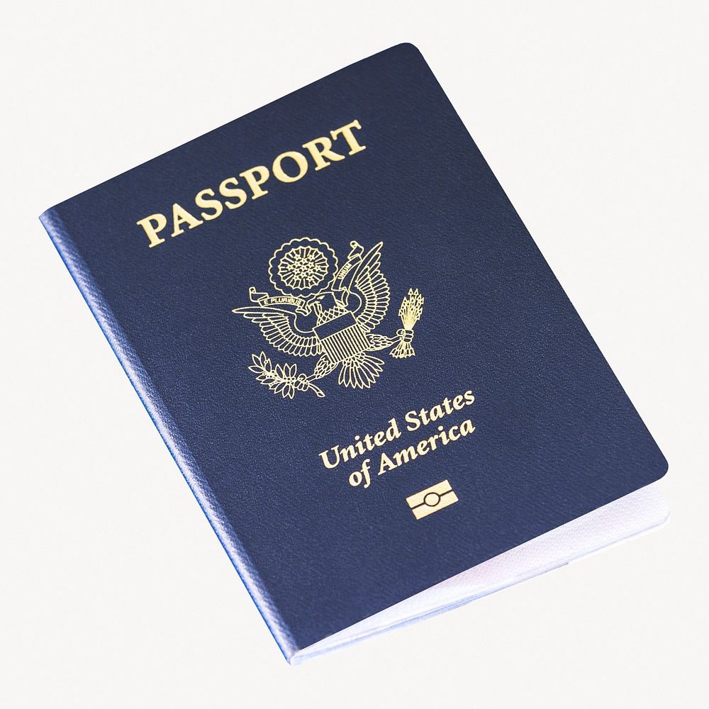 Blue U.S. passport, off white design