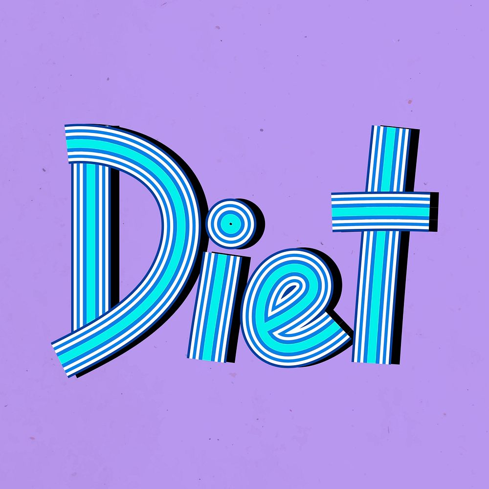 Retro diet concentric font calligraphy hand drawn
