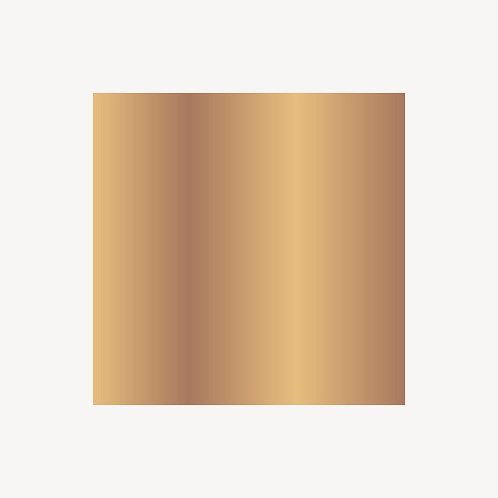 Gold square design element vector