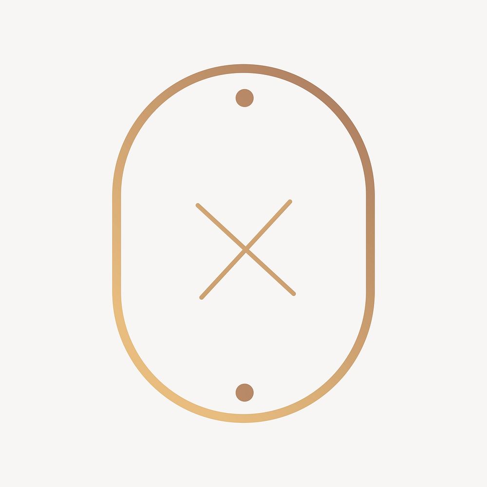 Gold oval logo, luxury design