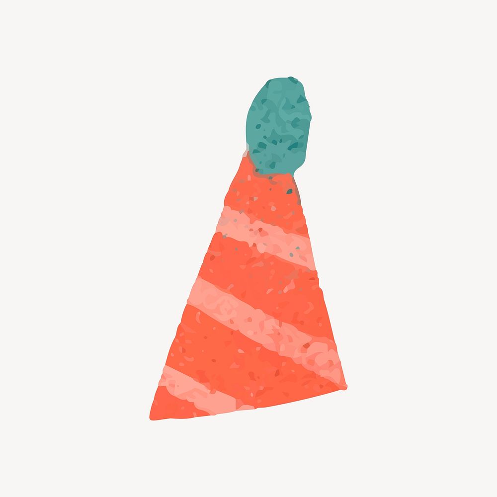 Party hat clip art, cute illustration design vector