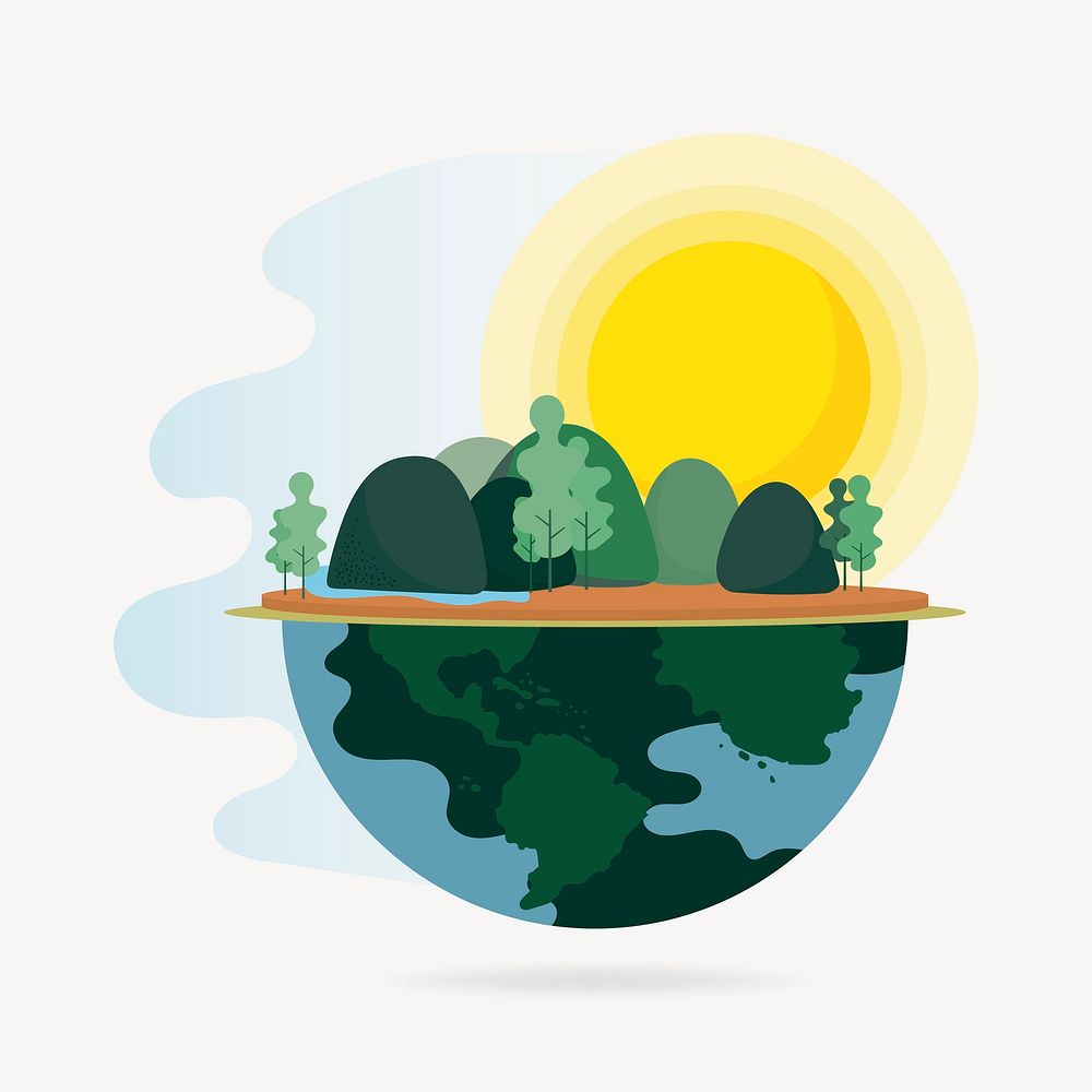 Green environment illustration design vector