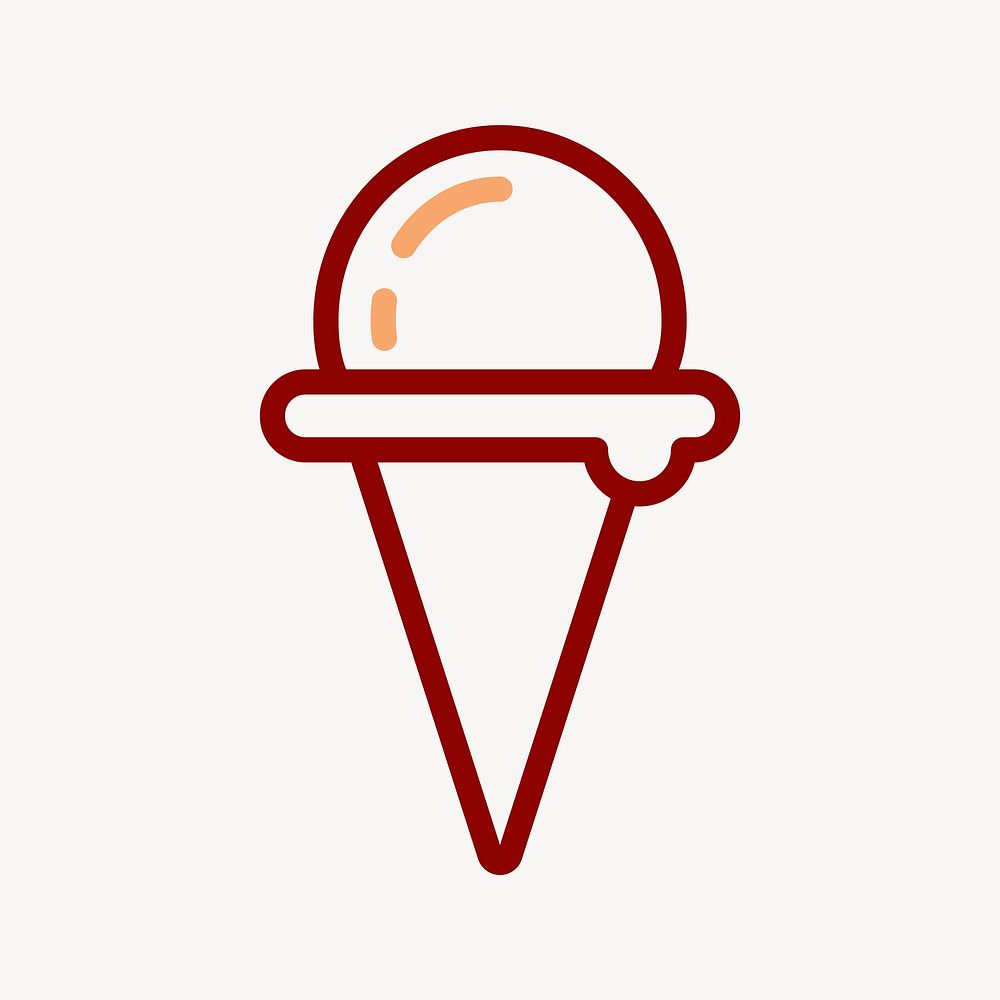 Ice cream icon collage element vector