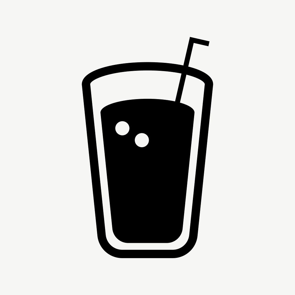 Drink icon collage element vector