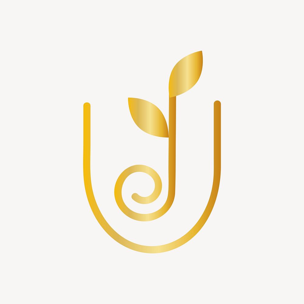 Luxury yoga logo element vector