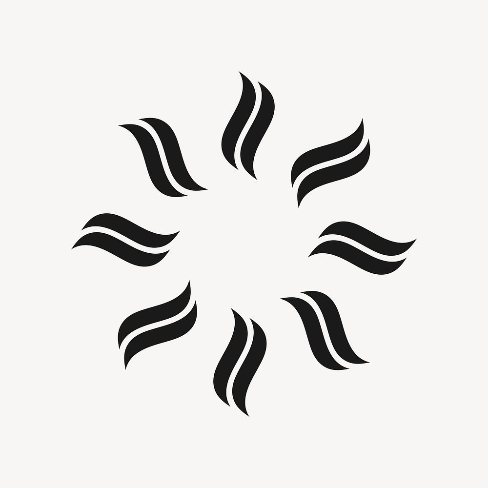 Beauty business  logo element, black illustration vector