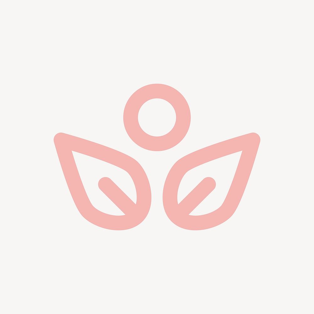 Spa icon, pink logo element vector