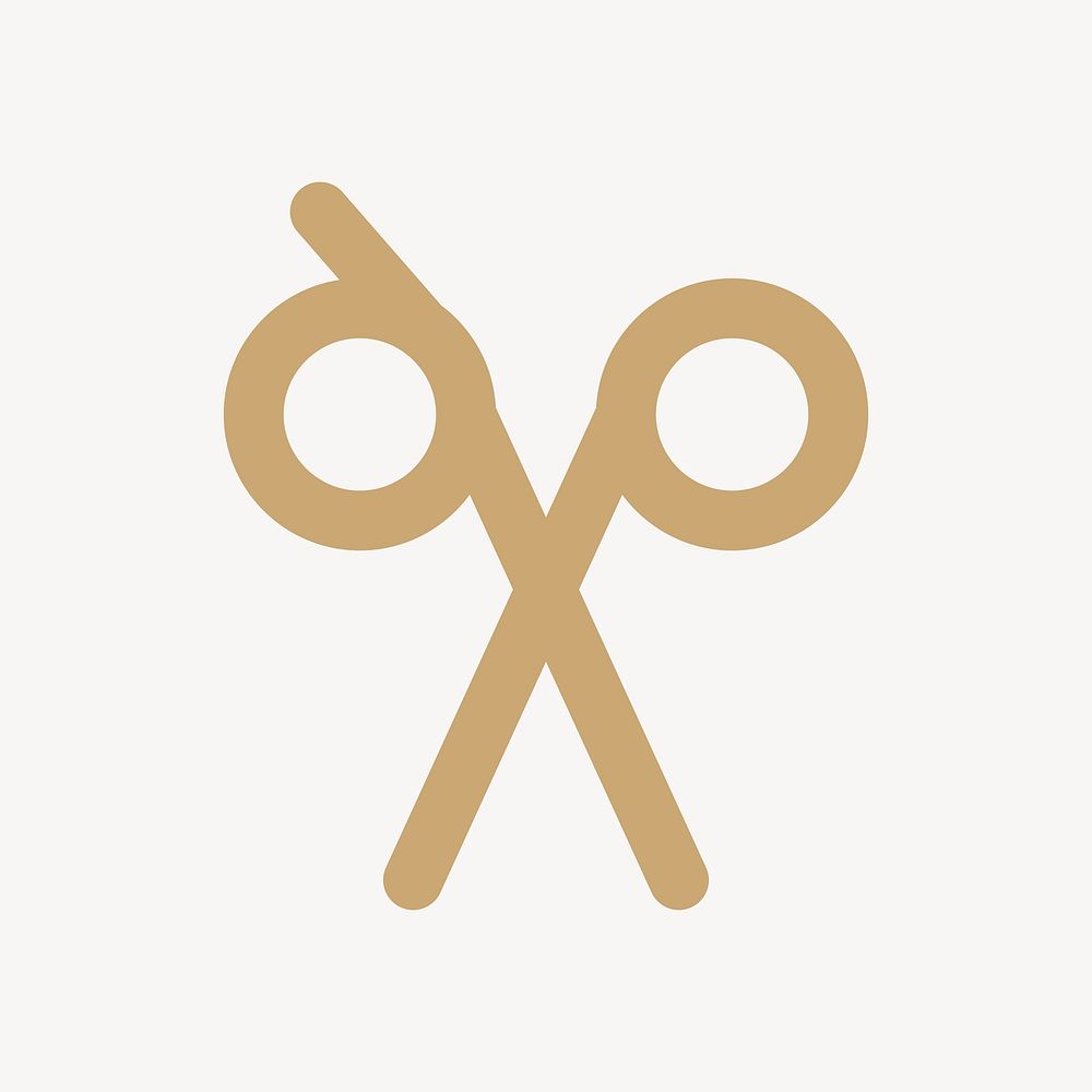 Salon icon, gold logo element vector