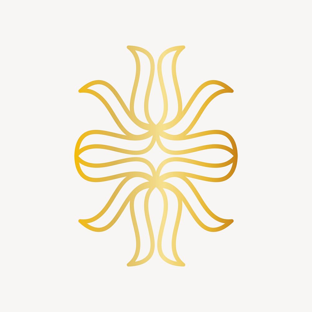 Classy yoga logo element vector