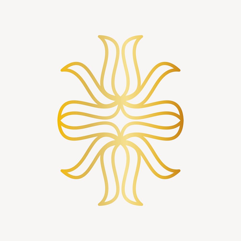 Luxury spa logo element psd
