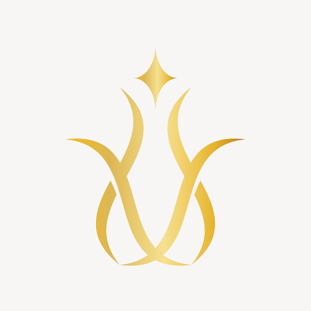 Luxury spa logo element vector